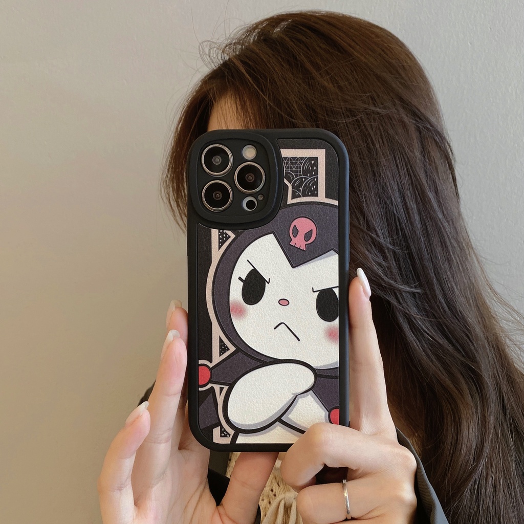 Ốp Điện Thoại Chống Sốc Họa Tiết Angry Kuromi Dễ Thương Cho iPhone 14 / 13 / 12 / 11 / X / 8 / 7P / 6