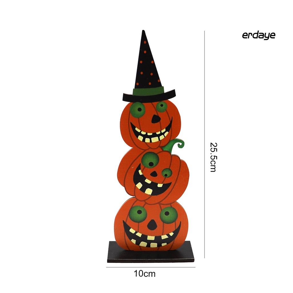Bảng Gỗ Hình Bí Ngô Phong Cách Halloween Sáng Tạo Trang Trí Bàn