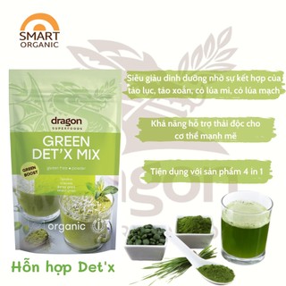 Bột green detox organic (spirulina, chlorella, cỏ lúa mì, cỏ lúa mạch) 200g