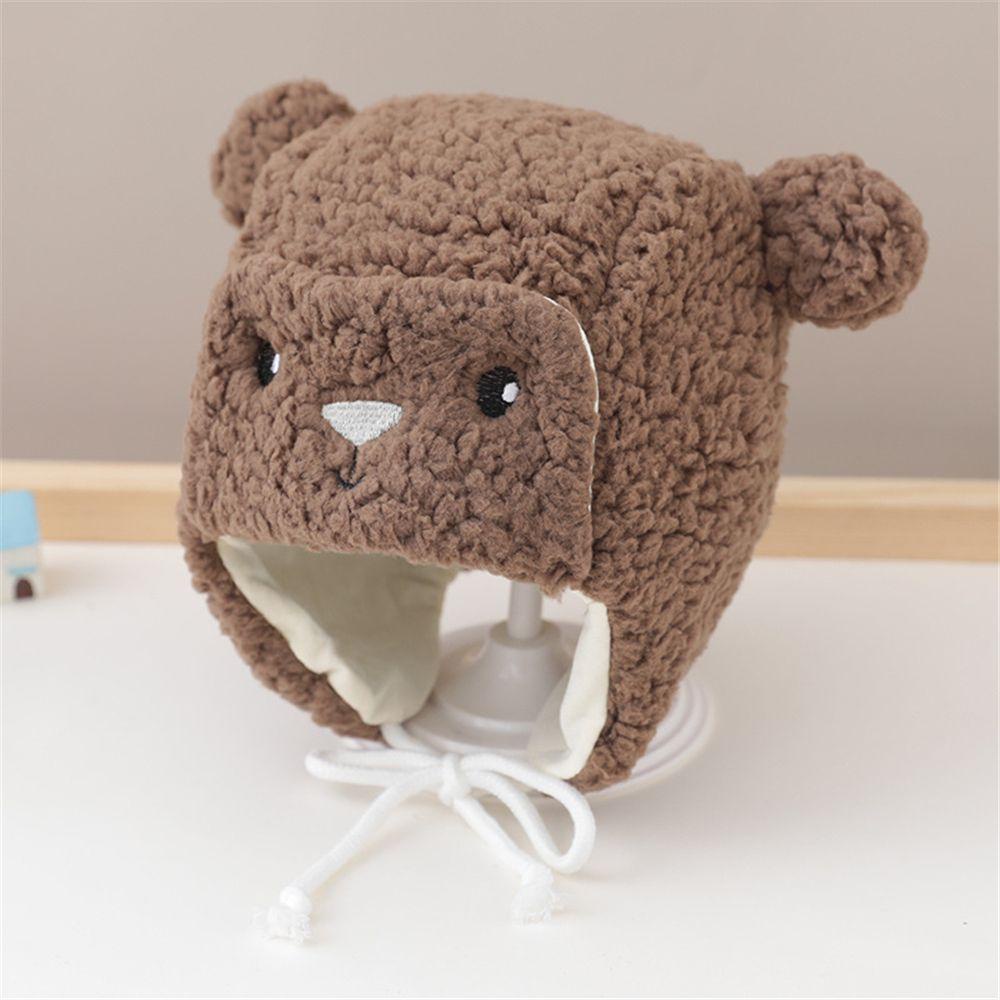 Mũ Giữ Ấm Tai Mềm Mại Họa Tiết Hoạt Hình Cho Bé 3-16 Tháng Tuổi