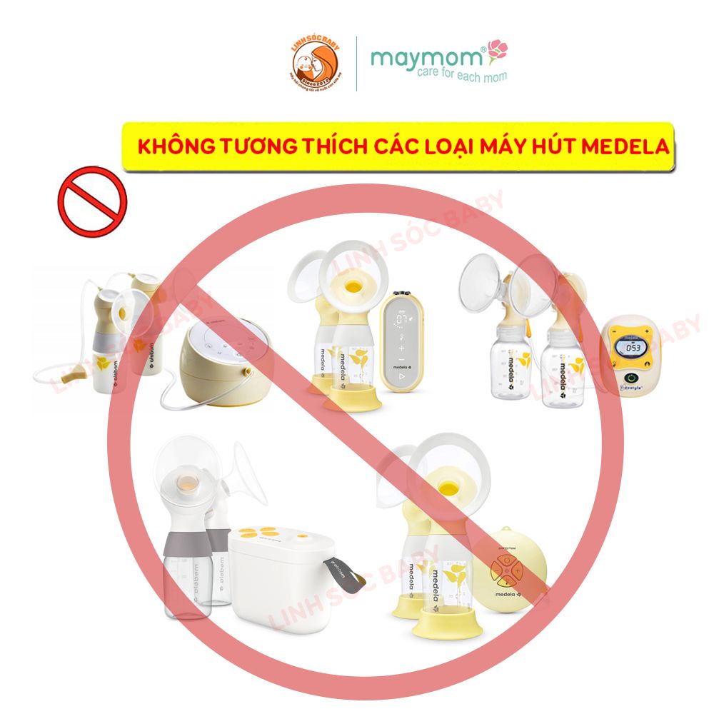 Combo 8 van trắng máy hút sữa Medela Pump, thương hiệu Maymom