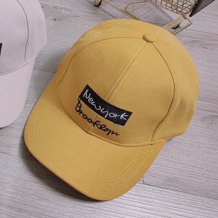 Mũ lưỡi trai nam nữ nhung NEWYORK BROOKEYN nón kết nhiều màu mẫu AQ STORE