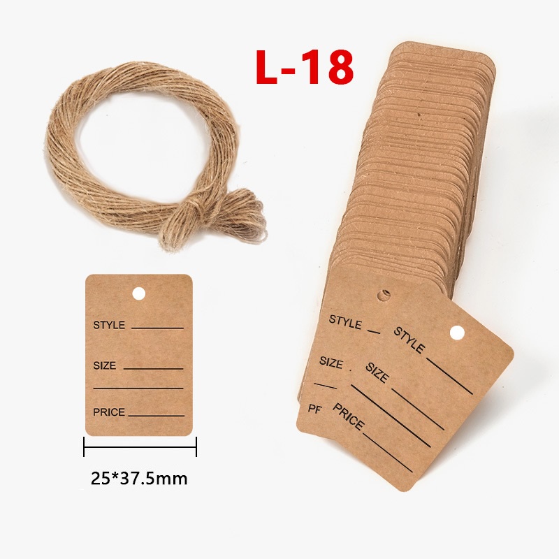 50, 100 Tem Tag Giấy Kraft THANK YOU Cám Ơn Khách Hàng