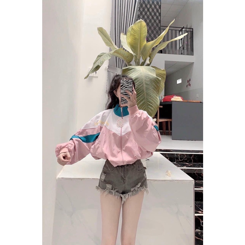 Áo Khoác Dù Dài Tay Phối Màu Form Rộng Hai Lớp Cao Cấp Unisex HOTTREND