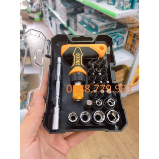 Bộ tuốc nơ vít tay cầm chữ T 18 chi tiết INGCO HKSDB0188