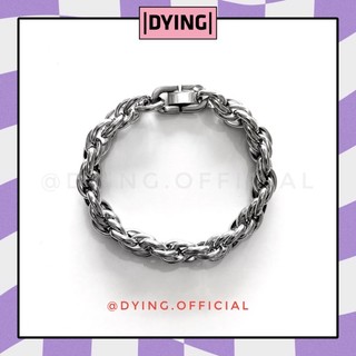 Vòng tay xoắn khoá bấm - thép titan không rỉ
