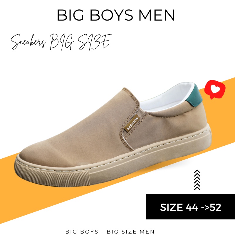 Giày BB Big Size Slip On Kevin Thời Trang - Giày Xỏ Size Lớn Ngoại Cỡ 44 45 46 47 48 49 50