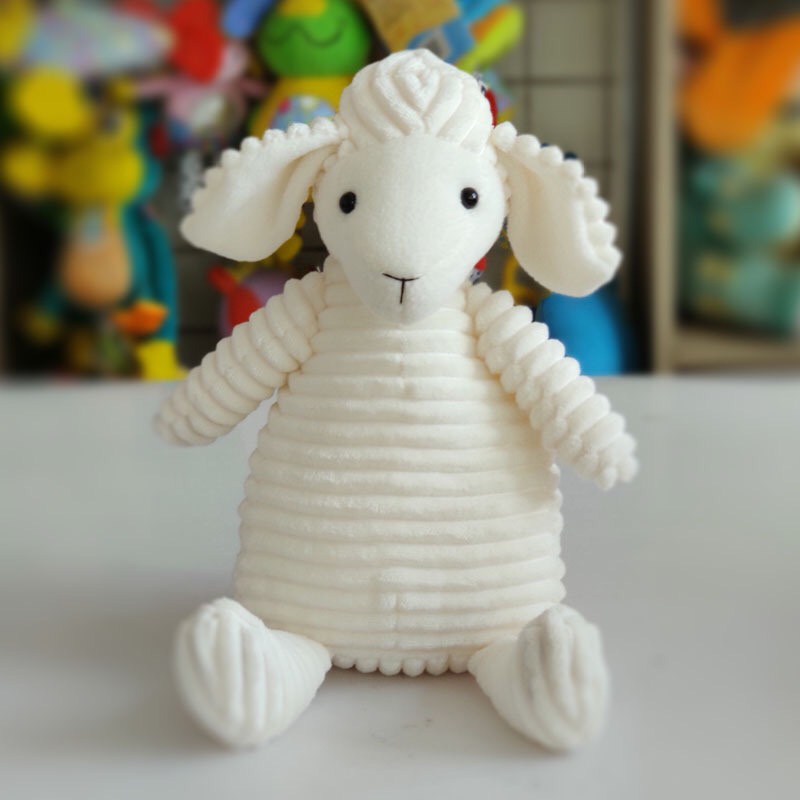 Cừu bông trắng cute cho bé yêu 30cm, Cừu ôm cho bé sơ sinh, gấu ôm