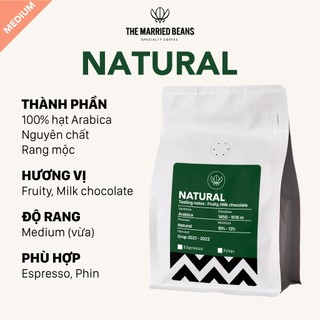 Cà phê đặc sản rang mộc arabica 100% natural, rang vừa the married beans