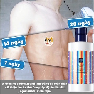 Kem body siêu trắng da cấp tốc niacinamide arbutin chăm sóc cơ thể cấp nước dưỡng ẩm làm sáng da 250ml