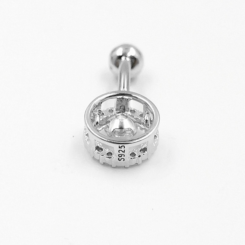 1pcs  Mạ Bạc 925  khuyên rốn dài đẹp bấm bụng bấm rốn lỗ bạc khuyen ron vàng trắng xo khuyen ron ảnh khuyên rốn khuyên đeo rốn giá khuyên rốn nữ nam