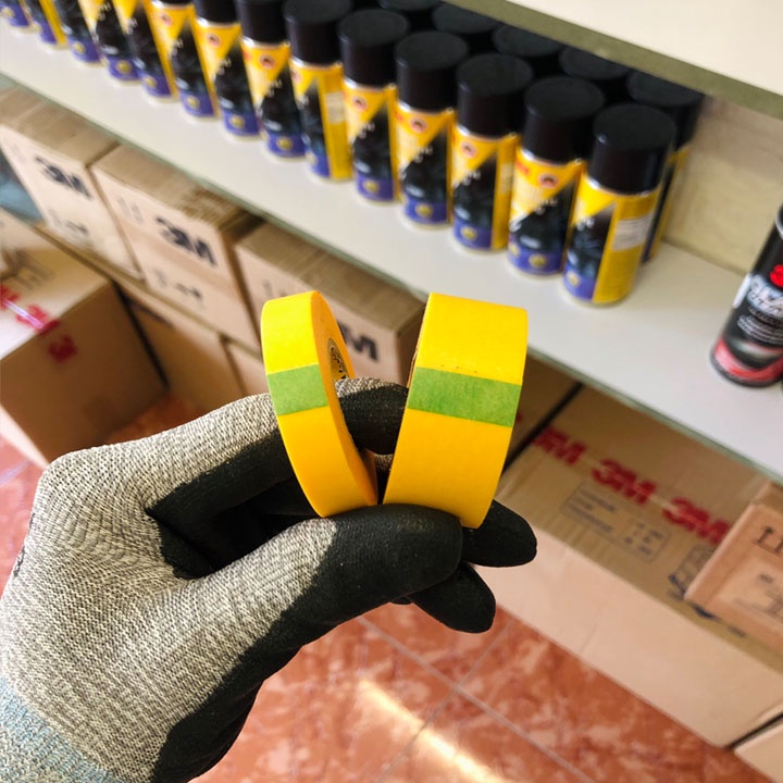 Băng keo giấy masking tape 3M cao cấp 243J Plus Chính hãng Hà Nội