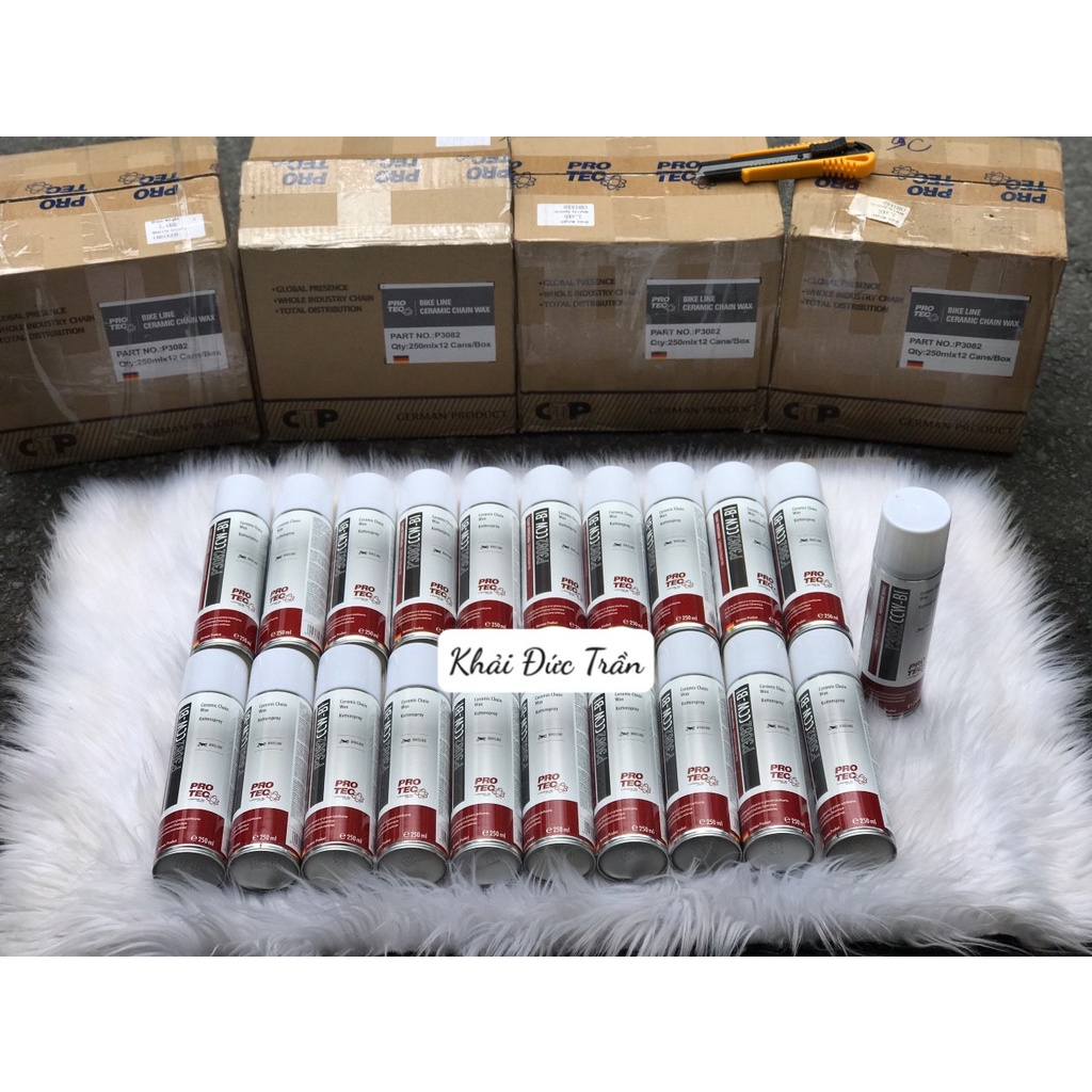 Dưỡng sên bôi trơn xích chống văng Bluechem Ceramic Chain Wax Kettenspray 250ml sản xuất tại Đức