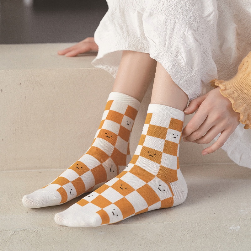Vớ cotton Cổ Cao In Họa Tiết Hoạt Hình Phong Cách Nhật Bản Thời Trang Xuân Hè Cho Nữ