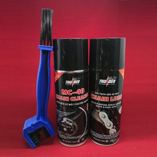 Bộ vệ sinh, dưỡng sên/ xích xe và bàn chải Thunder 400ml