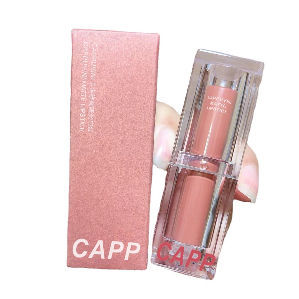 Son Môi Cappuvini Màu Lì Lãng Mạn Màu Trắng Đào