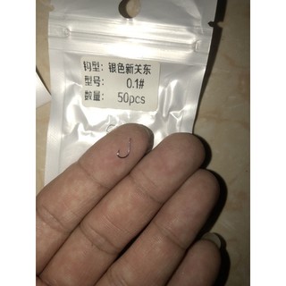Lưỡi câu không ngạnh số 0.1 túi 50 cái