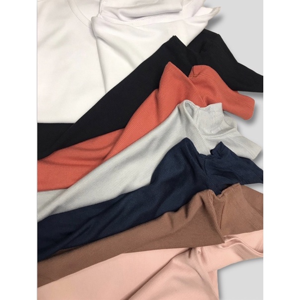 Áo Thun Gân Lụa Body Tay Ngắn - Ribbed Short Sleeve T-shirt • Storenyy