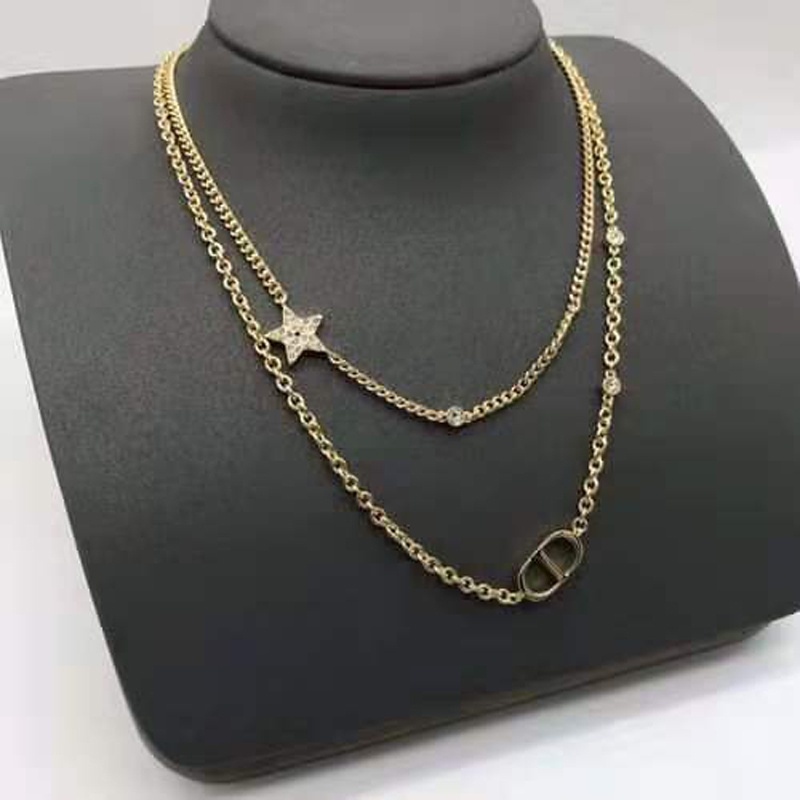 Vòng cổ Mặt Chữ Dior Phong Cách Hàn Quốc Đơn Giản Cho Cặp Đôi