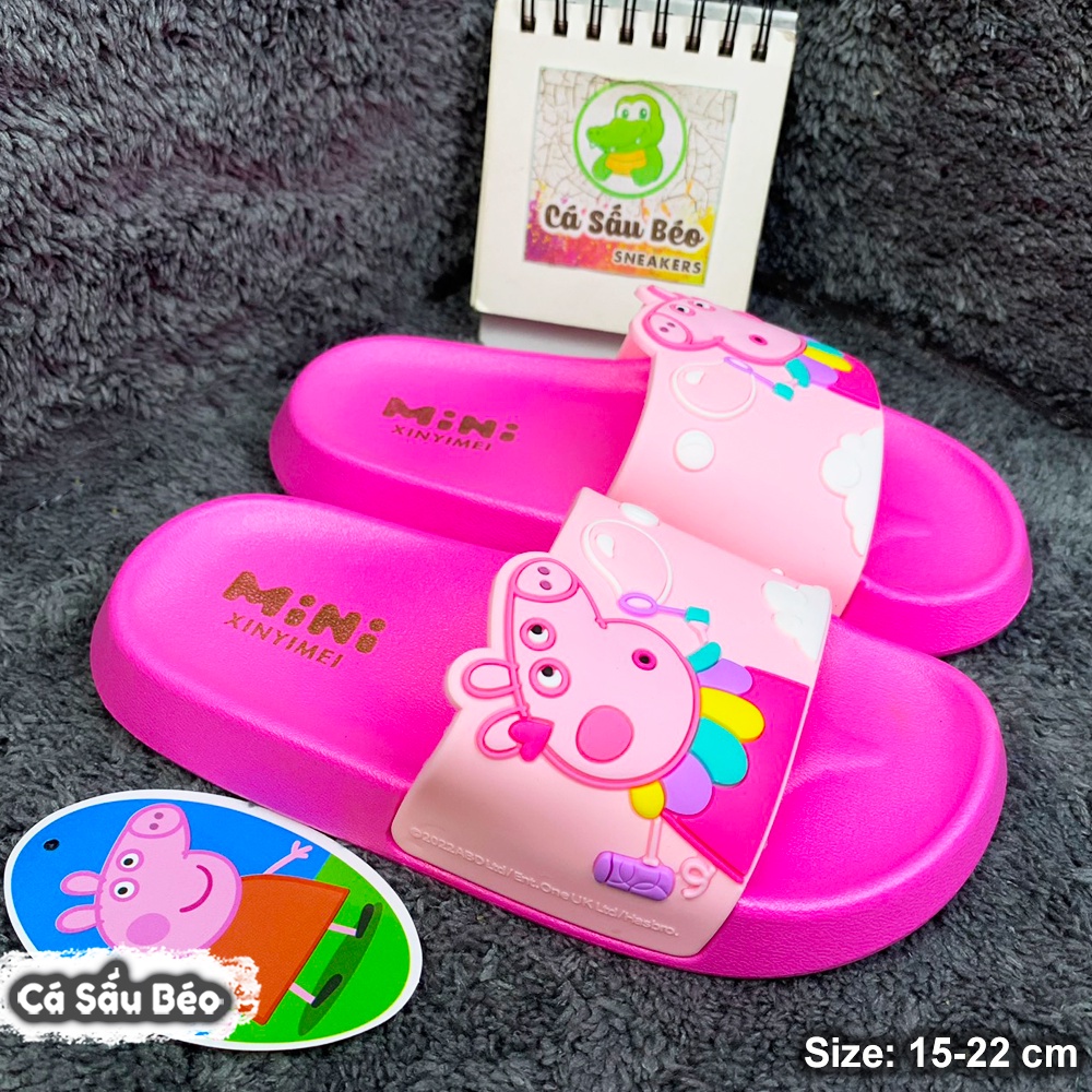 Dép lê và quai ngang Heo Peppa Pig thổi bong bóng cực cute cho bé. Xả hàng cực rẻ