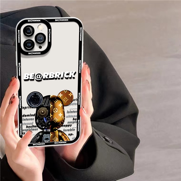 Ốp Điện Thoại Silicon TPU Mềm Trong Suốt Họa Tiết Gấu Cho IPhone 14 12 13 6 6S 7 8 14 Plus X XS XR 11 Pro Max