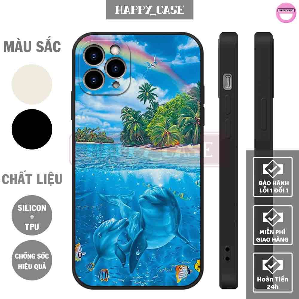Ốp iPhone S400 Hình Mẹ Con Cá Heo Chống Sốc iPhone Happy Case