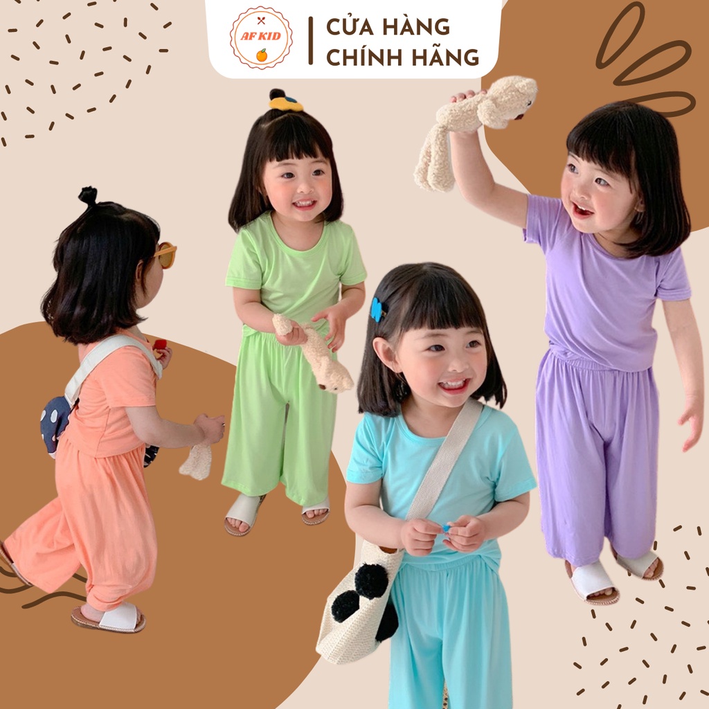 Bộ Quần Áo Trẻ Em Minky Mom Multi Korea Quần Ống Rộng Nhiều Màu Cho Bé Chất Thun Lạnh Siêu Mềm Mịn Mát