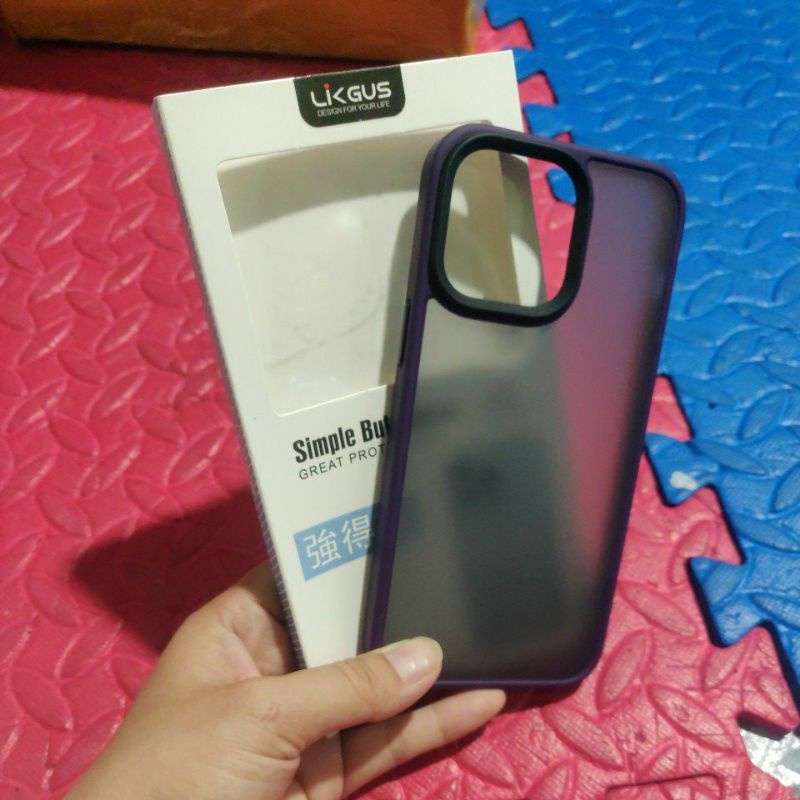 Ốp lưng likgus nhám viền màu iPhone 15 pro max/15 pro/14 pro max/14/13 pro max/13 pro/12 Pro/ 12 Pro Max/ 11 Pro max