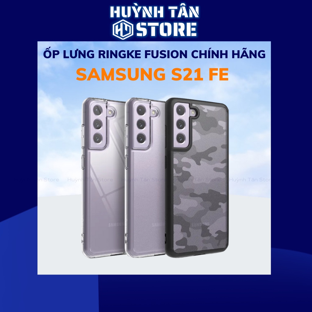 Ốp lưng Samsung S21 Fe 5G chống sốc Ringke Fusion X chính hãng
