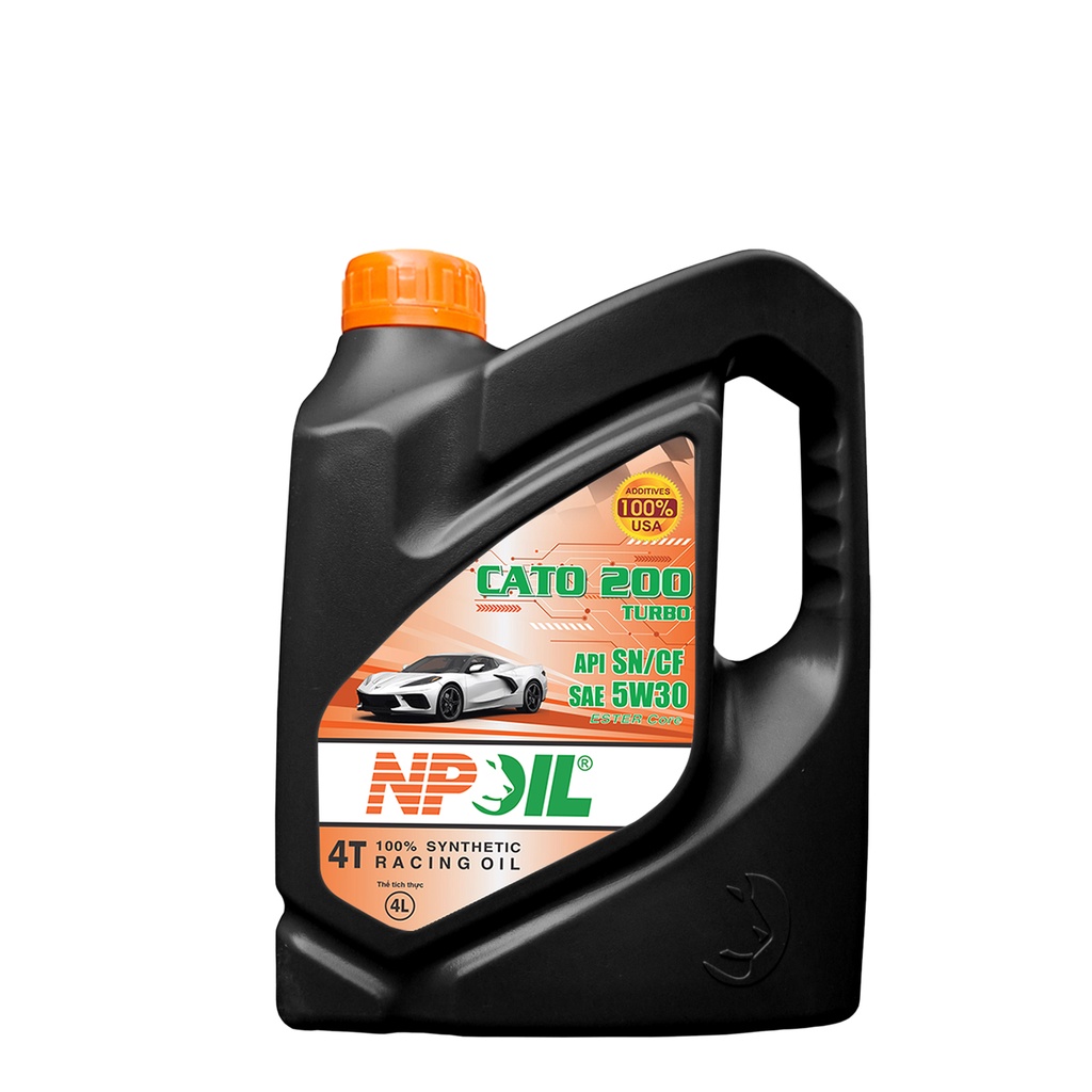 Dầu động cơ ô tô cao cấp CATO 200 5W40/5W30 API SN/CF, Can 4/5/6L