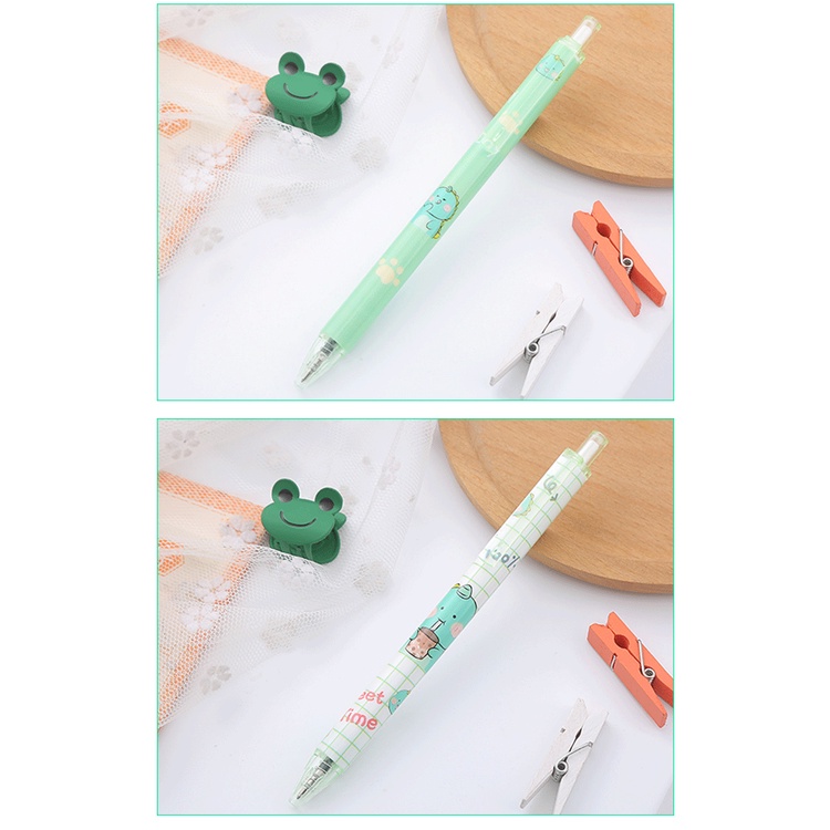 Bút Mực Gel Đen Hình Khủng Long Dễ Thương Ruột bút gel bút gel nhiều màu Bút bi bấm bút bi hình thú bút bi nước cute bút cute giá rẻ