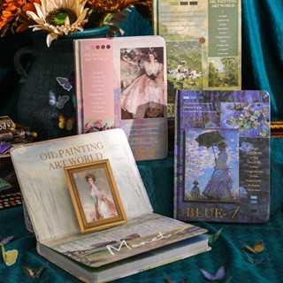 sổ tay bìa cứng - bộ quà tặng phong cách cổ điển, vintage chủ đề hội họa châu âu - claude monet - vincent van gogh