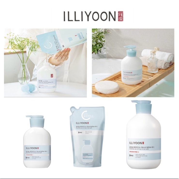ILLIYOON Sữa Rửa Chân Ceramide Ato 6.0 500ml / 1000ml / Refill 500ml