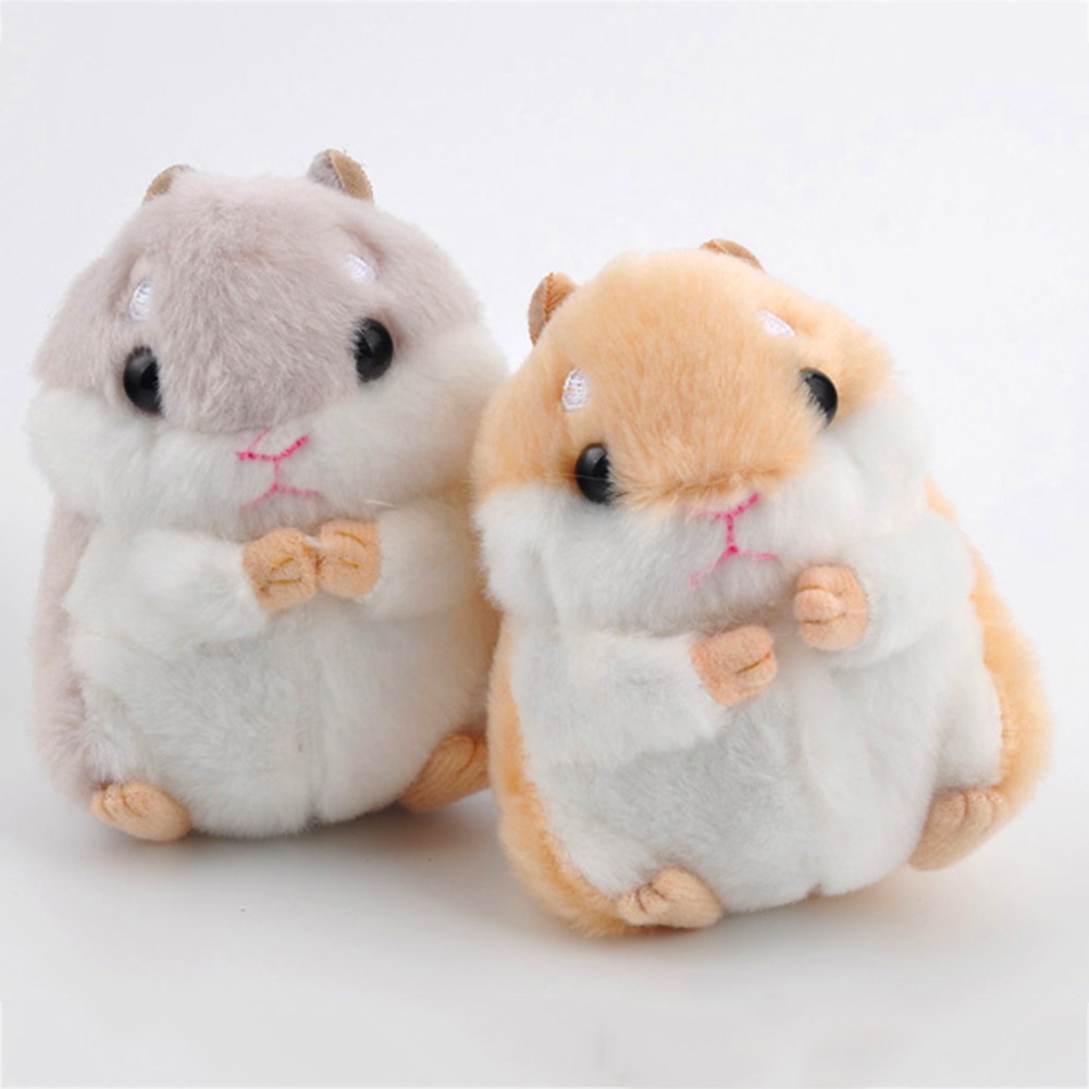 Móc khóa làm bằng kim loại hình chú chuột hamster xinh xắn