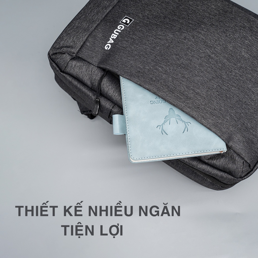 Balo chính hãng Gu Bag đựng máy tính cao cấp, đựng laptop chống nước, chống sốc, kiểu dáng công sở dành cho nam nữ