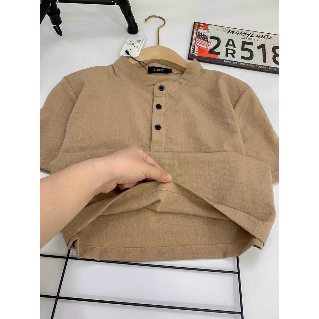 Bộ cộc tay nam mùa hè, bộ đũi nam chất vải đũi thái cao cấp mềm mịn thoáng mát