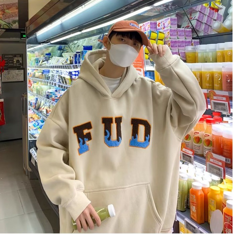 Áo Hoodie Kích Thước Lớn Thêu Hình Kangaroo Màu Xanh Dương Chất Lượng Cao Thời Trang Mùa Thu Cho Nam Và Nữ