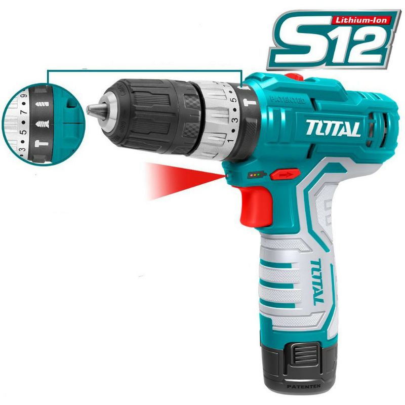 Máy khoan búa dùng pin Lithium total 12V TIDLI1232