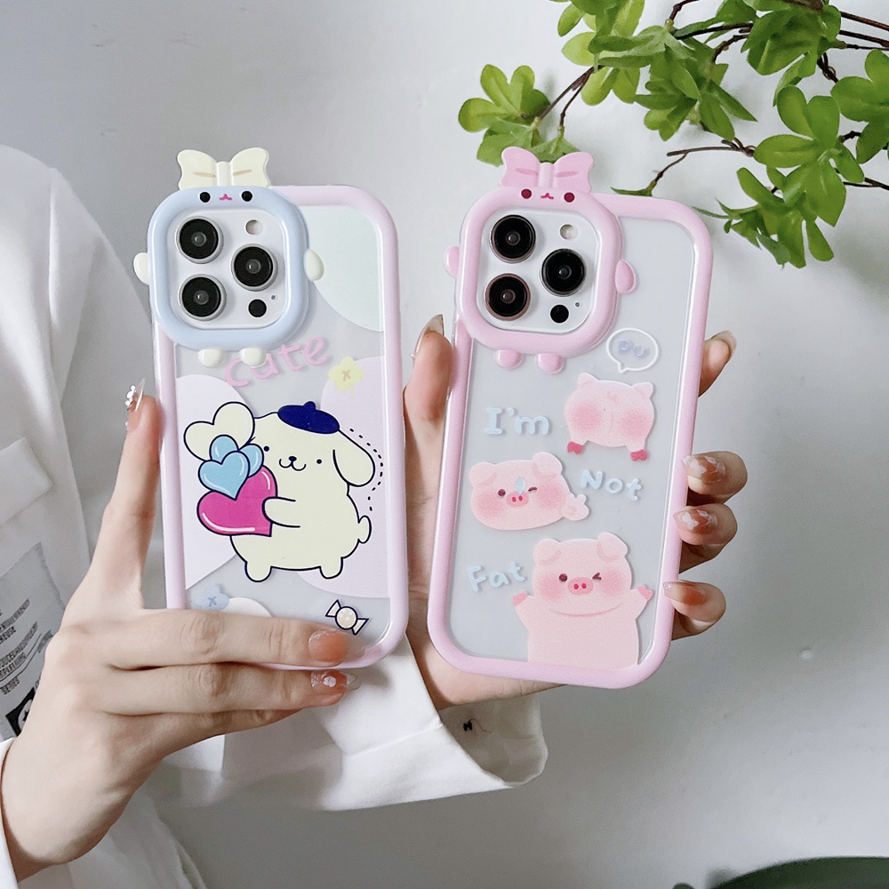 Ốp Điện Thoại Họa Tiết Ba Chú Heo Hoạt Hình Màu Hồng Dễ Thương Cho OPPO A31 A5 A9 2020 A73 5G A55 5G A312020 Vỏ Mềm A52020