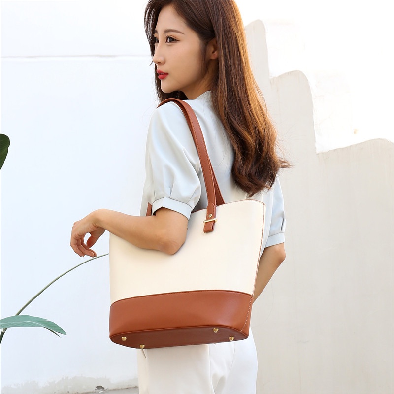 Túi Đeo Chéo Ba Mảnh Màu Sắc Phong Cách Hàn Quốc Cho Nữ