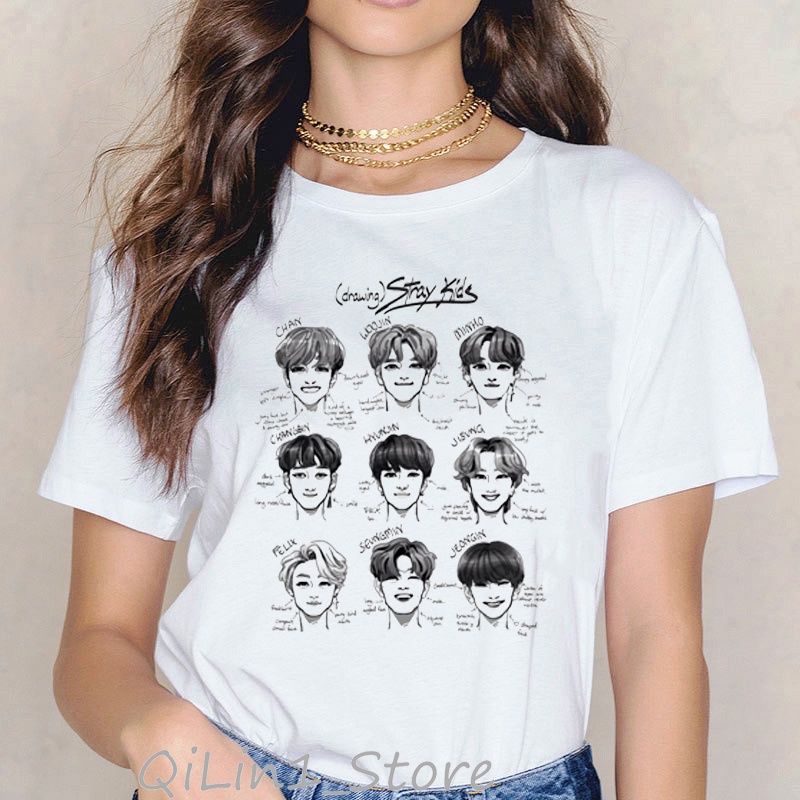 Ropa mujer Áo Thun ulzzang Hàn Quốc 2021 stray kids Cho Nữ