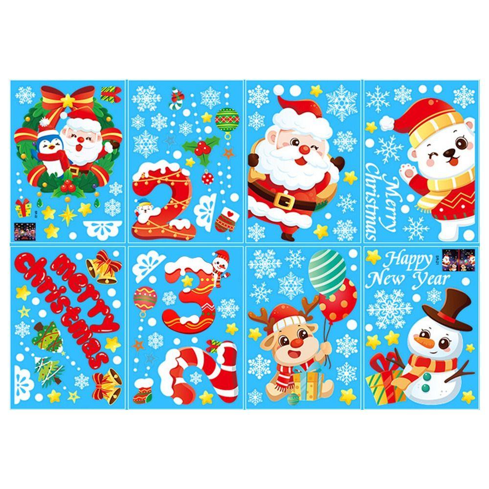 Sticker Dán Cửa Sổ Trang Trí Giáng Sinh diy