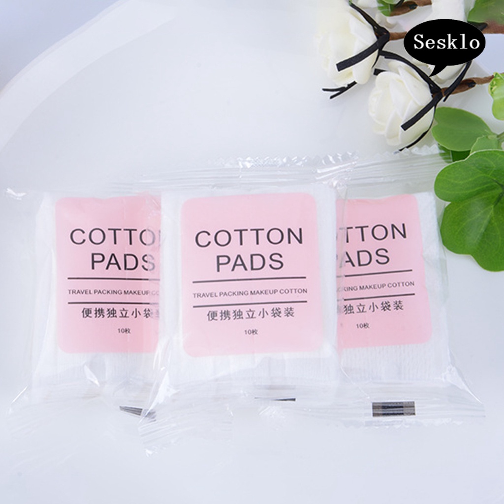 Set 10 Bông Tẩy Trang Tròn Mềm Thấm Hút Nước