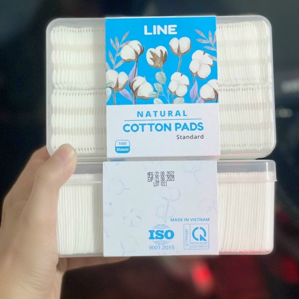 Hộp Bông Tẩy Trang Line HỘP HỒNG 1000 MIẾNG