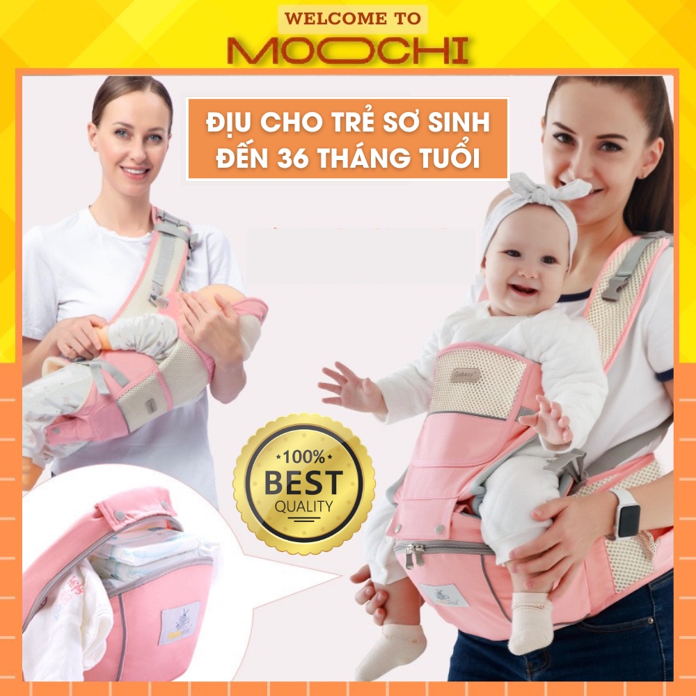 Địu Em Bé GABESY MC6, Địu Ngồi Chống Gù Thoáng Khí Cho Bé Từ 0 - 36 Tháng Tuổi