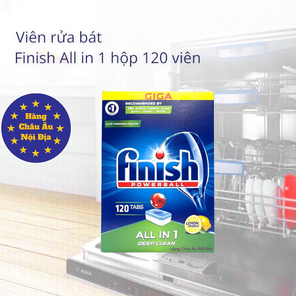 Viên rửa bát Finish All in 1 [6 chức năng, nhiều phân loại]