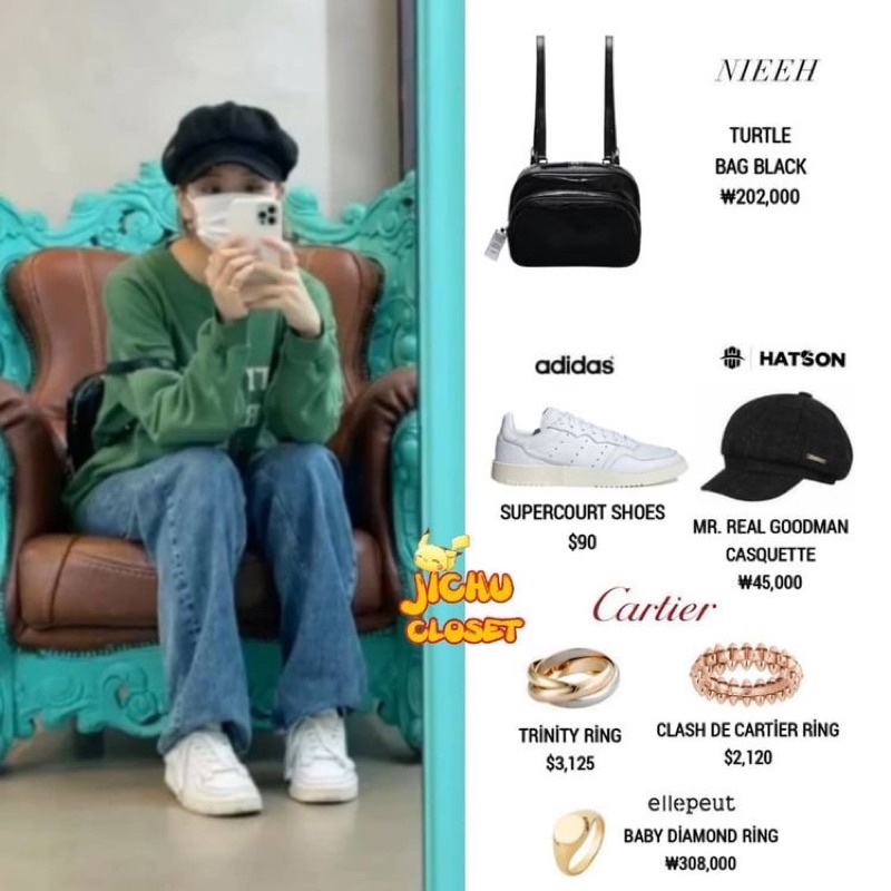 Balo đen da pu Nieeh giống Jennie, Jisoo và Rosé BLACKPINK