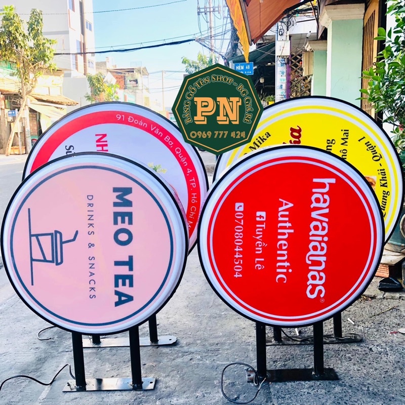 (MỚI)Mẫu Hộp Đèn - Bảng Vẫy- Bảng Đứng Decor Trang Trí Tiệm Theo Yêu Cầu Giá Rẻ TPHCM