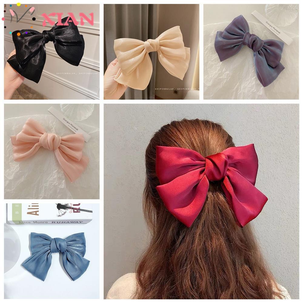 Kẹp tóc trang trí nơ màu sắc xinh xắn thời trang cho nữ