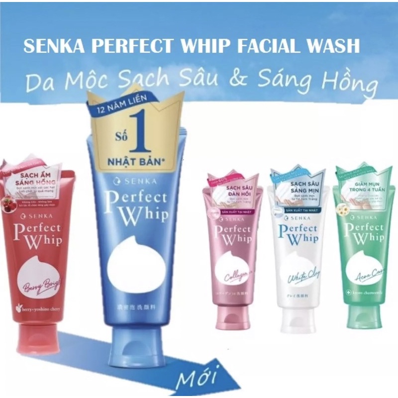 Sữa Rửa Mặt Tẩy Trang 2 Tác Dụng Senka All Clear Double Wash 120g